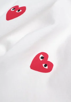 COMME DES GARCONS MULTI RED HEART LONGSLEEVE T-SHIRT