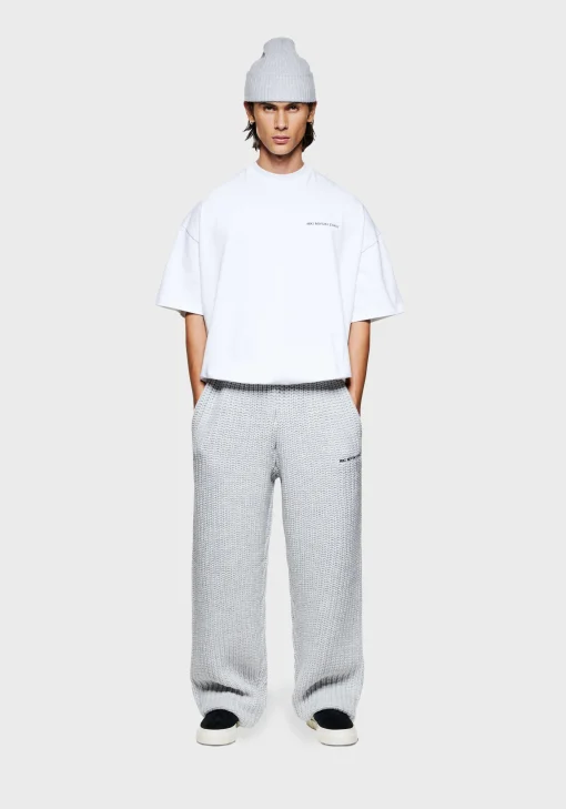 MKI CHUNKY RIB KNIT WIDE LEG JOGGERS