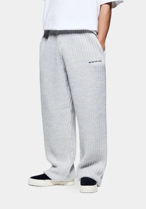 MKI CHUNKY RIB KNIT WIDE LEG JOGGERS