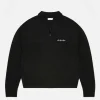 MKI LIGHTWEIGHT MOHAIR KNIT POLO LONGSLEEVE