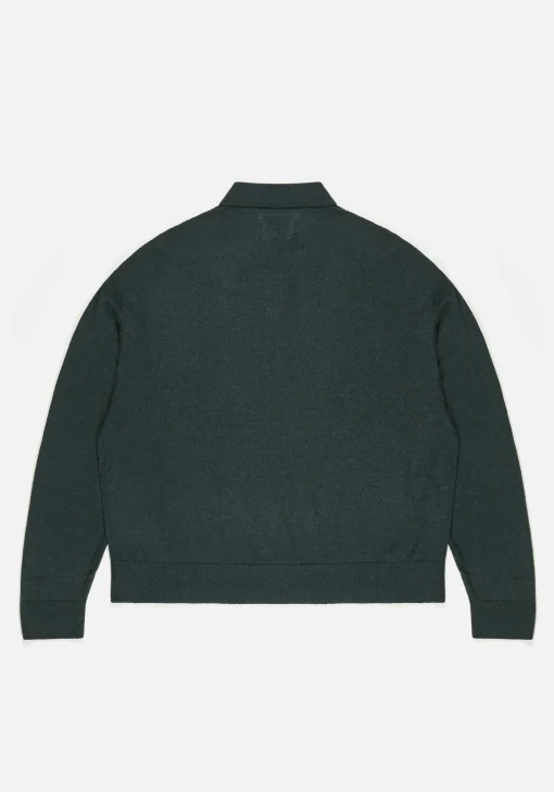 MKI LIGHTWEIGHT MOHAIR KNIT POLO LONGSLEEVE