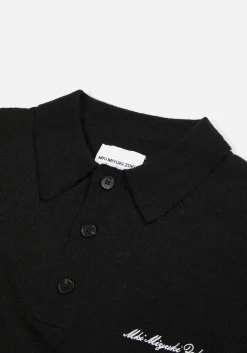 MKI LIGHTWEIGHT MOHAIR KNIT POLO LONGSLEEVE
