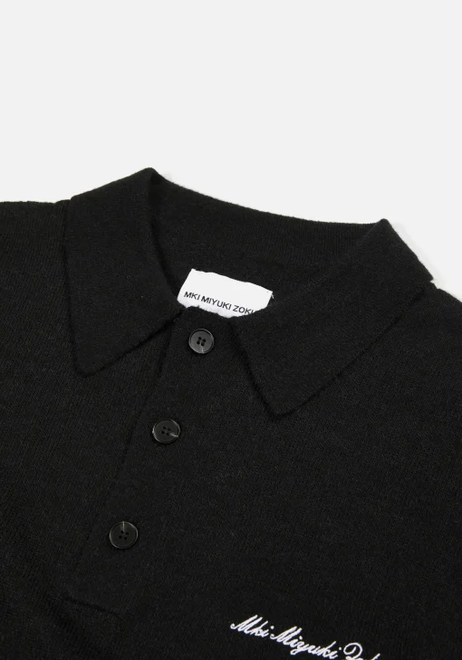 MKI LIGHTWEIGHT MOHAIR KNIT POLO LONGSLEEVE