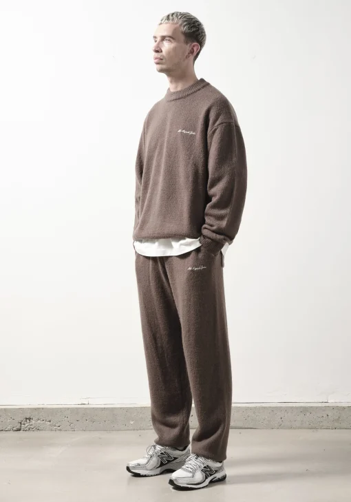 MKI MOHAIR BLEND KNIT TROUSERS